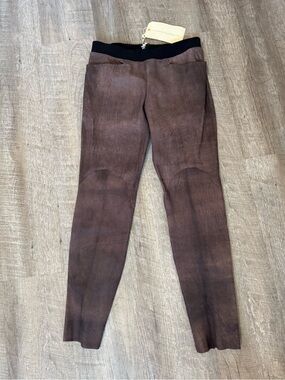 Raquel Allegra Leather Ankle Pants in the Color Painted Deer, Size 1, MSRP: $380